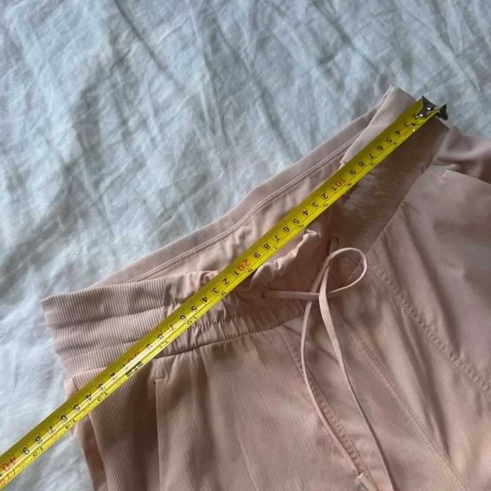 Pink joggers with drawstring waist